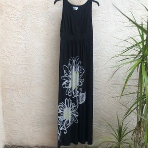 Black Floral Maxi Dress 8
